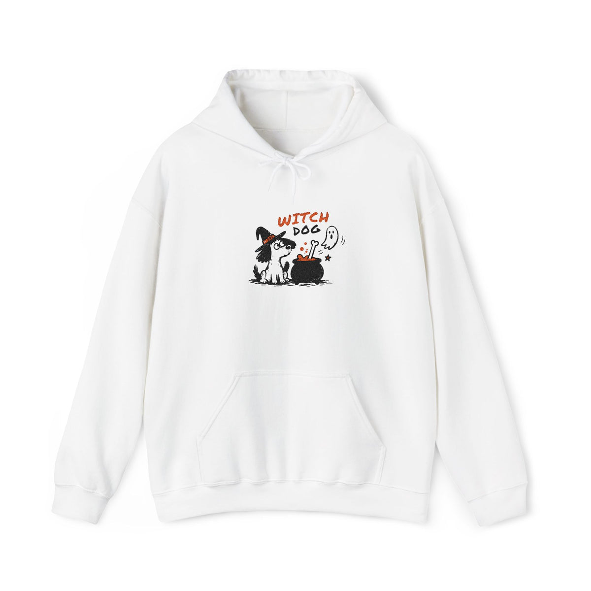 Witch Dog Hoodie — Cute Halloween Dog Witch Graphic Sweatshirt