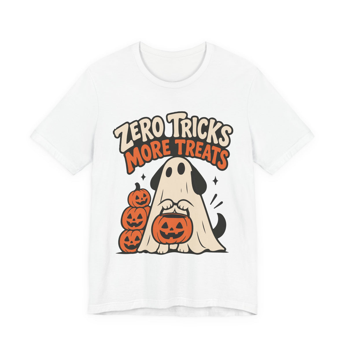 Zero Tricks, More Treats Halloween Dog T-shirt