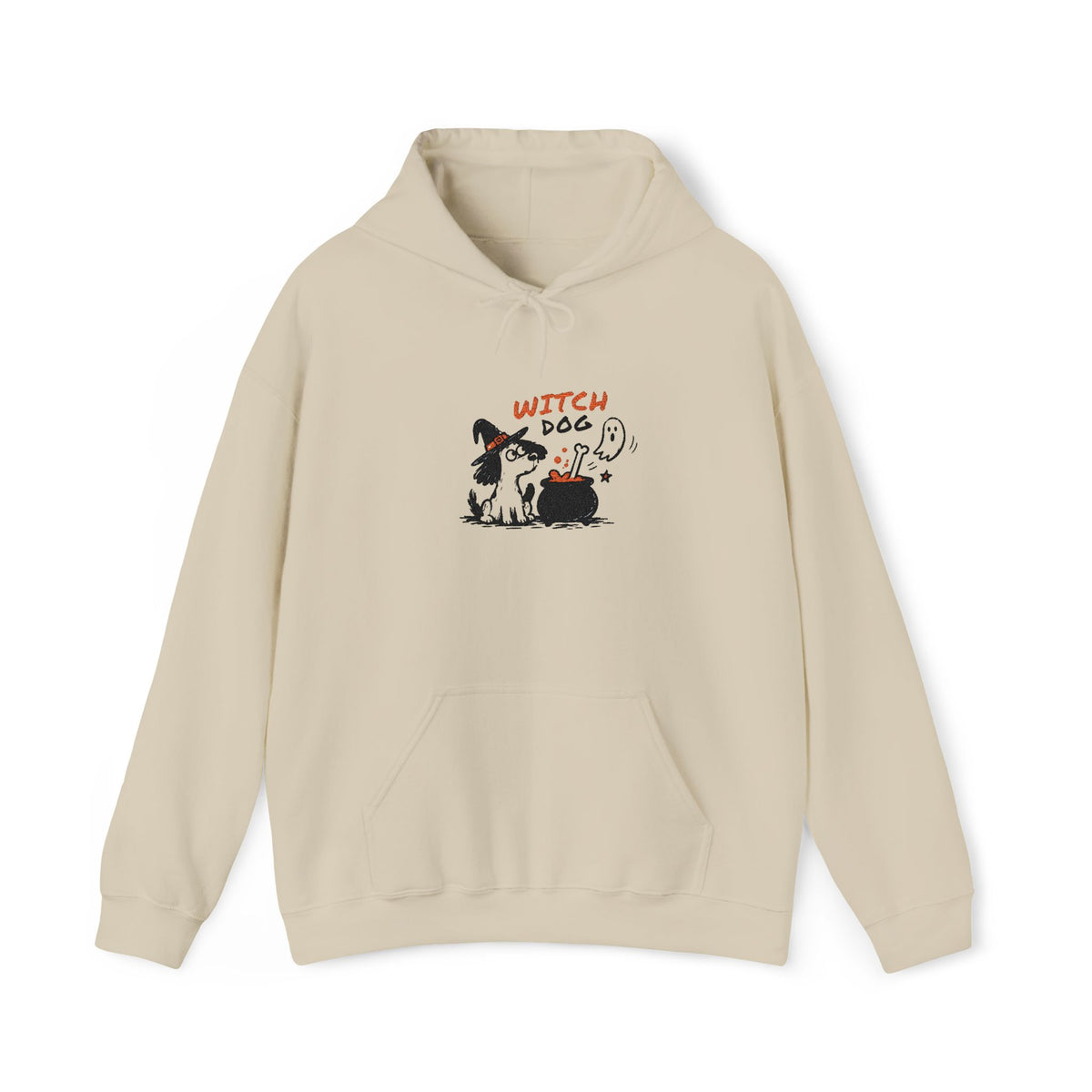 Witch Dog Hoodie — Cute Halloween Dog Witch Graphic Sweatshirt