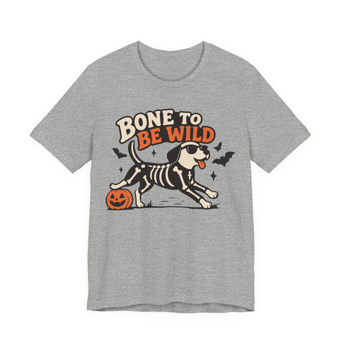 BONE TO BE WILD Halloween Dog T‑Shirt