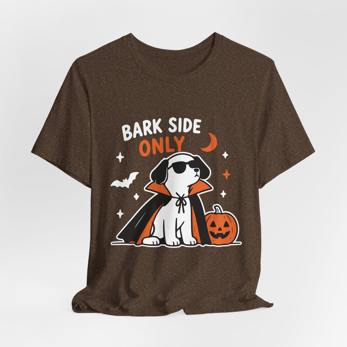 Halloween Dog T‑Shirt — "Bark Side Only" Vampire Puppy Tee