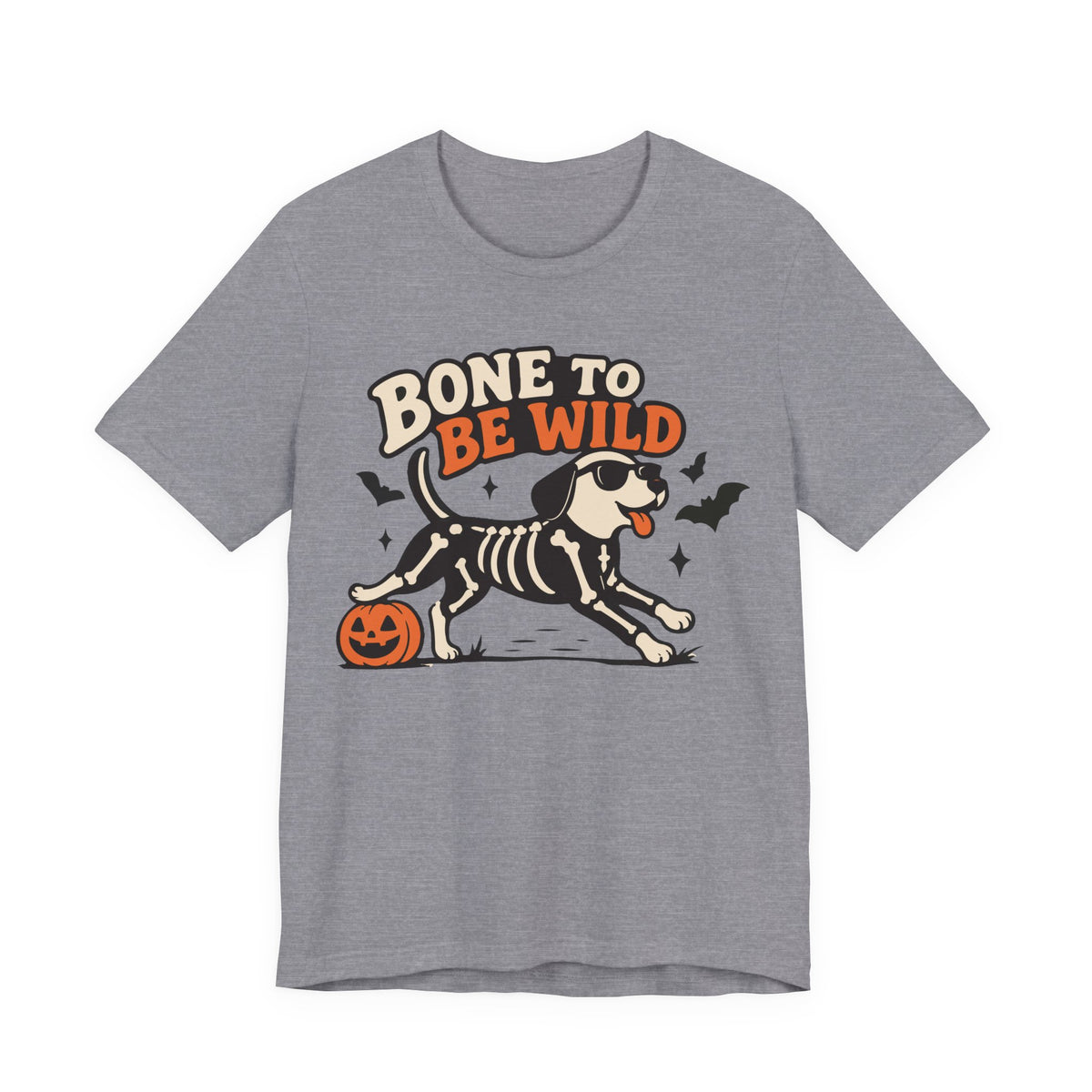 BONE TO BE WILD Halloween Dog T‑Shirt