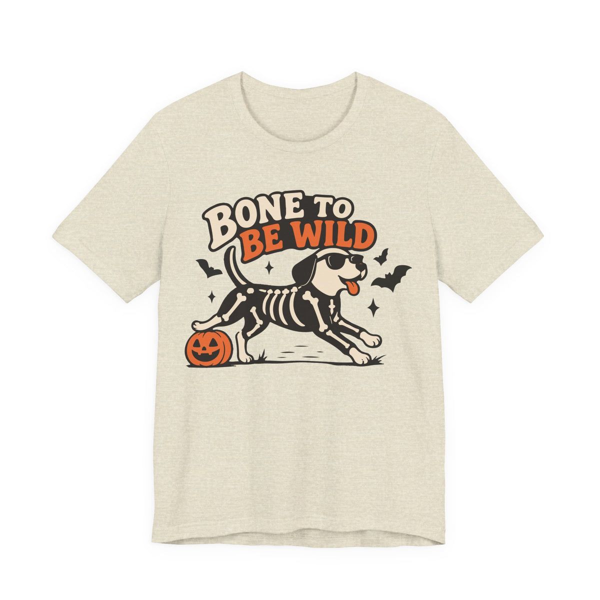 BONE TO BE WILD Halloween Dog T‑Shirt