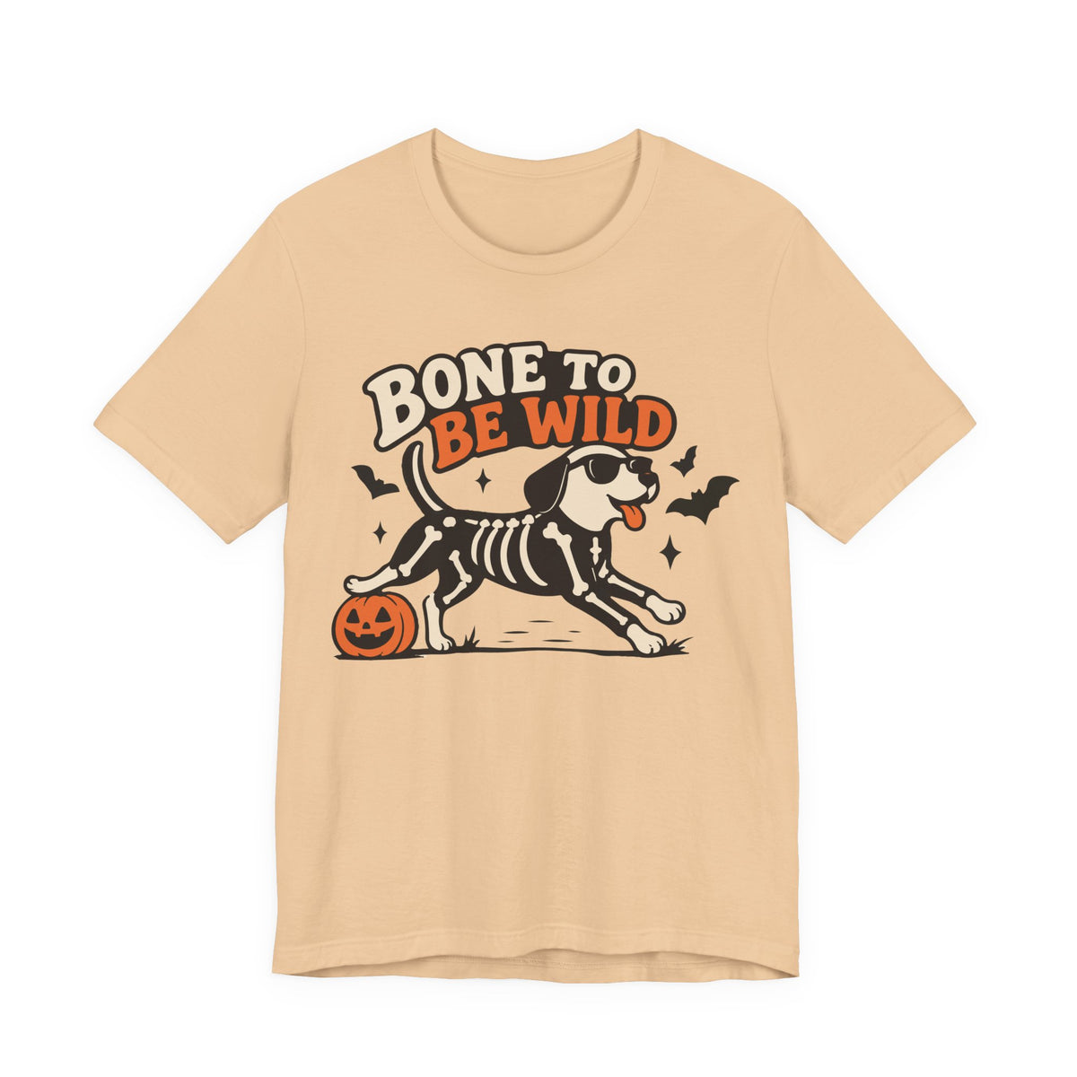 BONE TO BE WILD Halloween Dog T‑Shirt