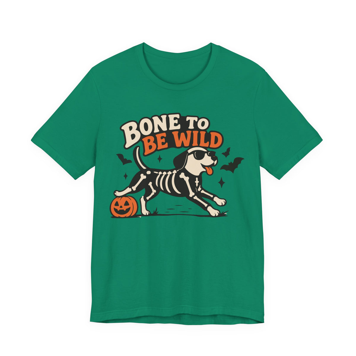 BONE TO BE WILD Halloween Dog T‑Shirt