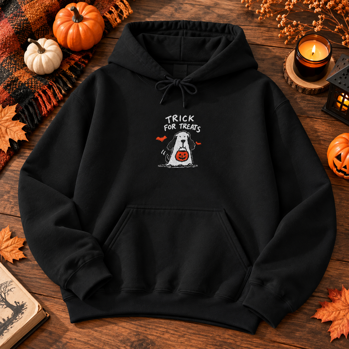 Hoodie - "Trick or Treat" Ghost Halloween Hooded Sweatshirt