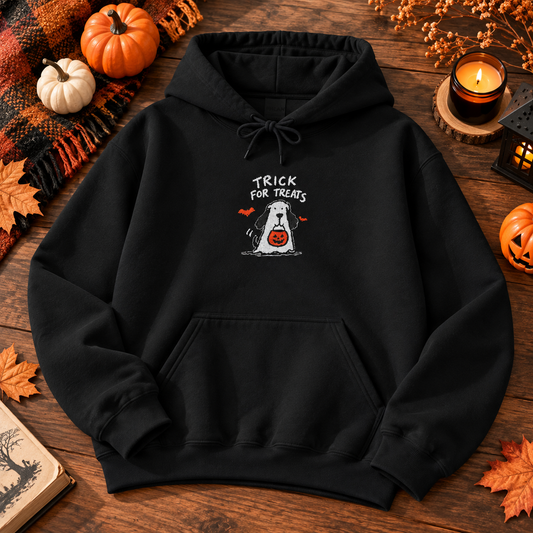 Hoodie - "Trick or Treat" Ghost Halloween Hooded Sweatshirt