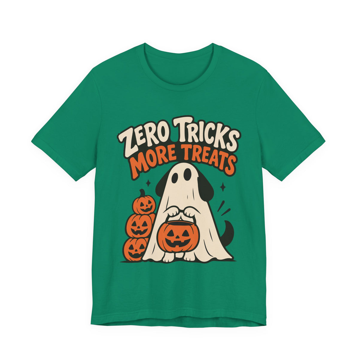 Zero Tricks, More Treats Halloween Dog T-shirt