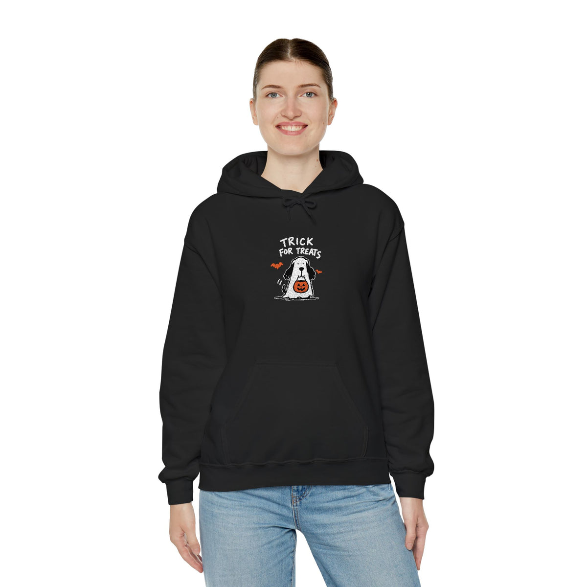 Hoodie - "Trick or Treat" Ghost Halloween Hooded Sweatshirt