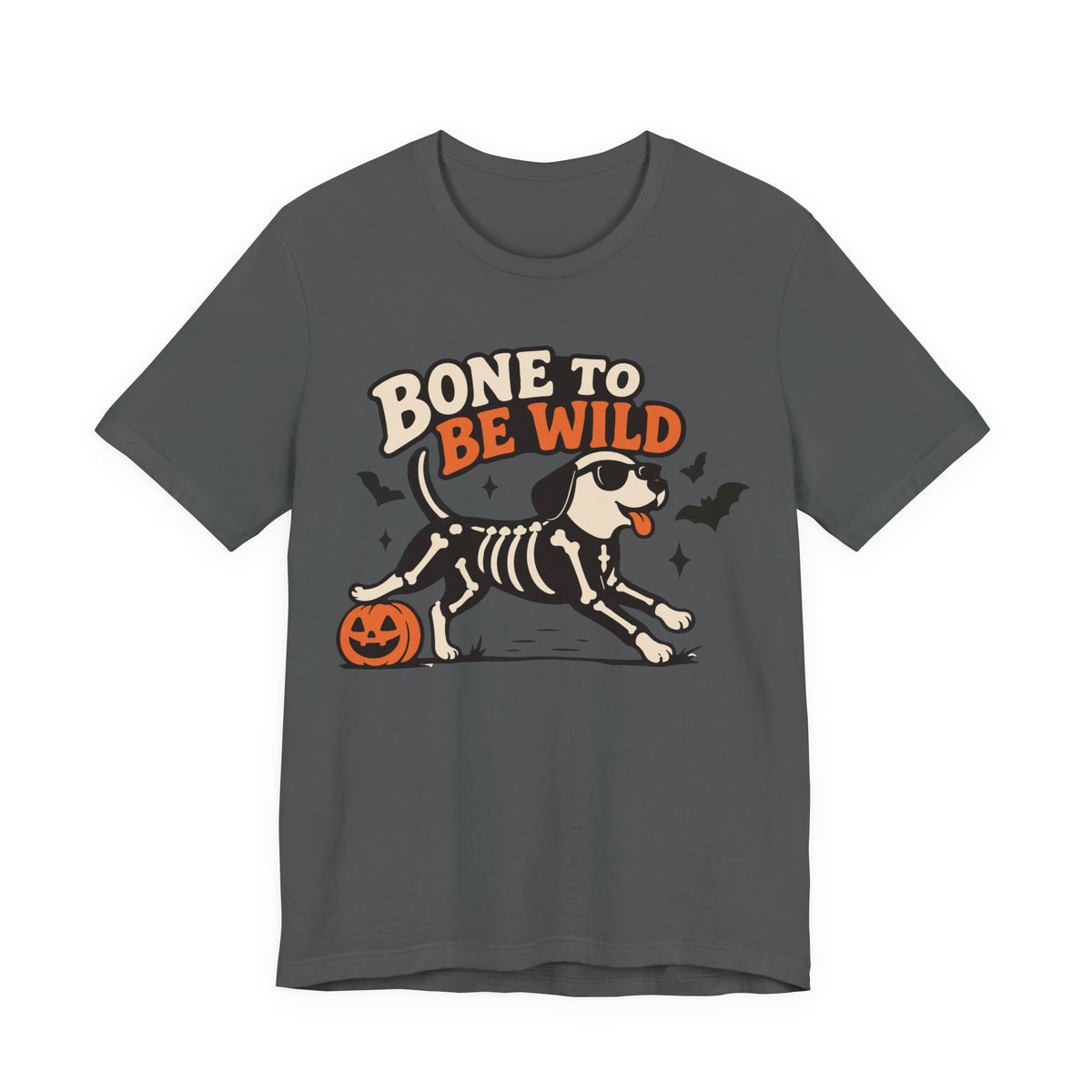 BONE TO BE WILD Halloween Dog T‑Shirt