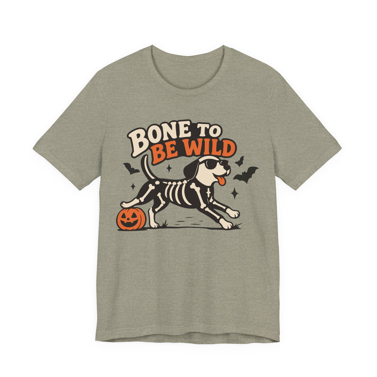 BONE TO BE WILD Halloween Dog T‑Shirt