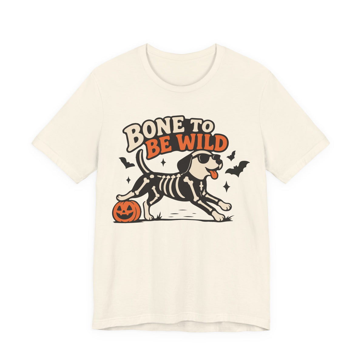 BONE TO BE WILD Halloween Dog T‑Shirt