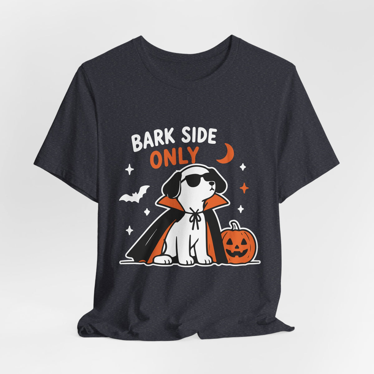 Halloween Dog T‑Shirt — "Bark Side Only" Vampire Puppy Tee