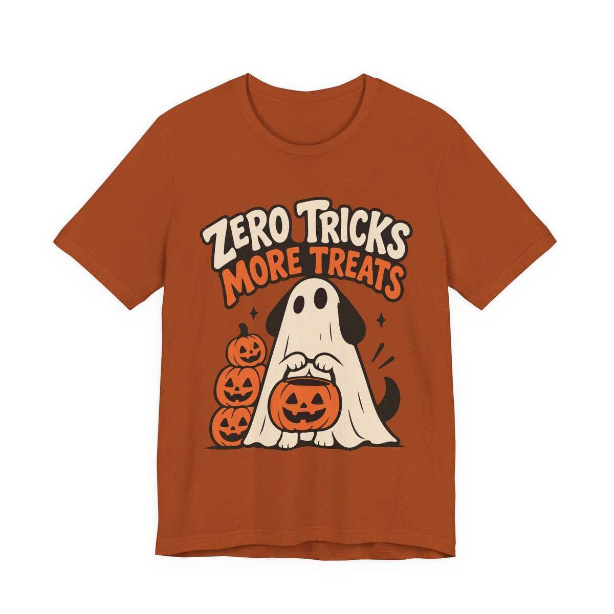Zero Tricks, More Treats Halloween Dog T-shirt