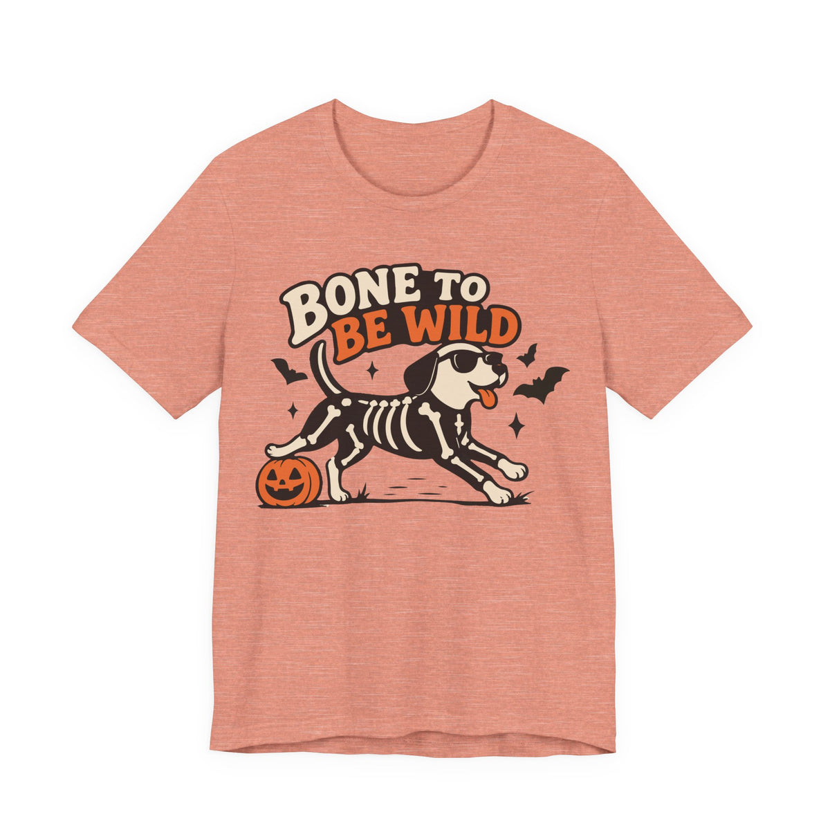 BONE TO BE WILD Halloween Dog T‑Shirt