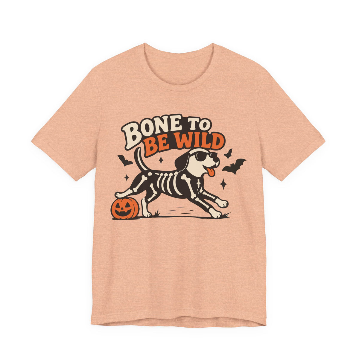 BONE TO BE WILD Halloween Dog T‑Shirt